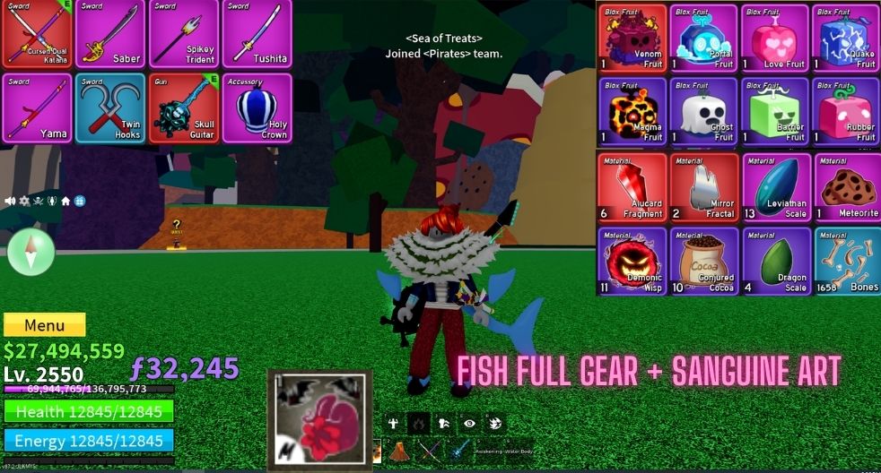 FISH FULL GEAR + SANGUINE ART