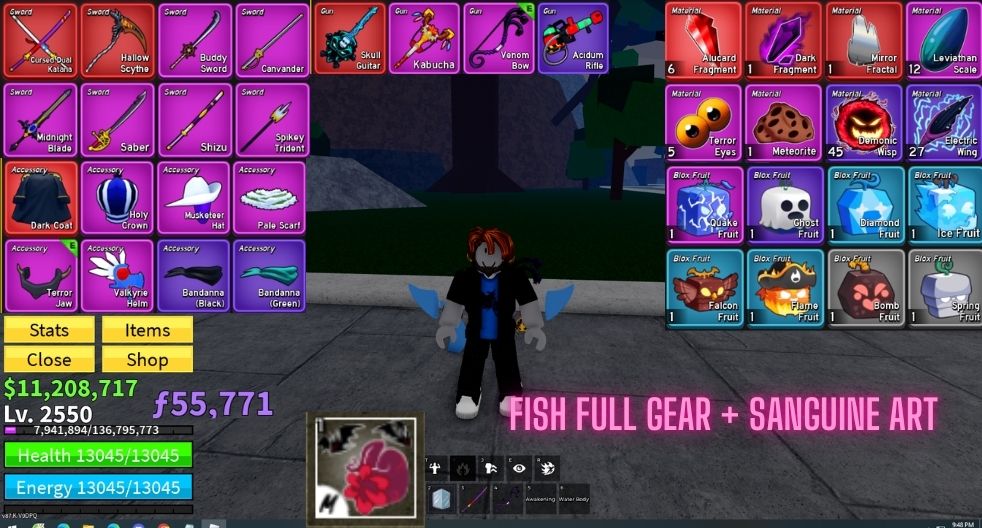 FISH FULL GEAR + SANGUINE ART